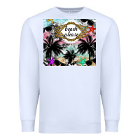 White Beach Please Premium Sweatshirt - CowhideDigitalArt