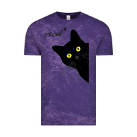 Cloud Purple black cat day halloween black cat meow Vintage Tee - tuanDangUi