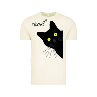 Black Cat Day Halloween Black Cat Meow Vintage Tee | Teevron