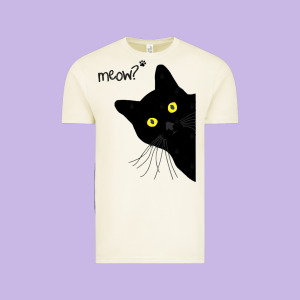 Black Cat Day Halloween Black Cat Meow Vintage Tee Designed By Tuandangui