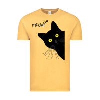 Vintage Mustard black cat day halloween black cat meow Vintage Tee - tuanDangUi