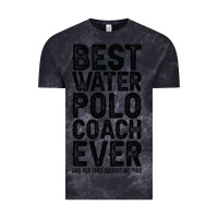 Cloud Black Best Coach Ever And Bought Me This Water Polo Coac Vintage Tee - tuanDangUi