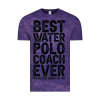 Cloud Purple Best Coach Ever And Bought Me This Water Polo Coac Vintage Tee - tuanDangUi