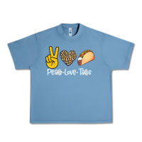 Pebble Blue Peace Love Tacos Urban Heavy Tee - Bettercallsaul