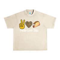 Sandshell Peace Love Tacos Urban Heavy Tee - Bettercallsaul