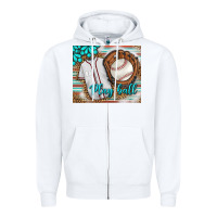 White Baseball Play Ball With Leopard Mousepad Zipper Hoodie - BundleAndBundleShop