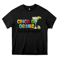 Black cinco de drinko bitchchoahos Heavy Core Tee - JahusDesignShop
