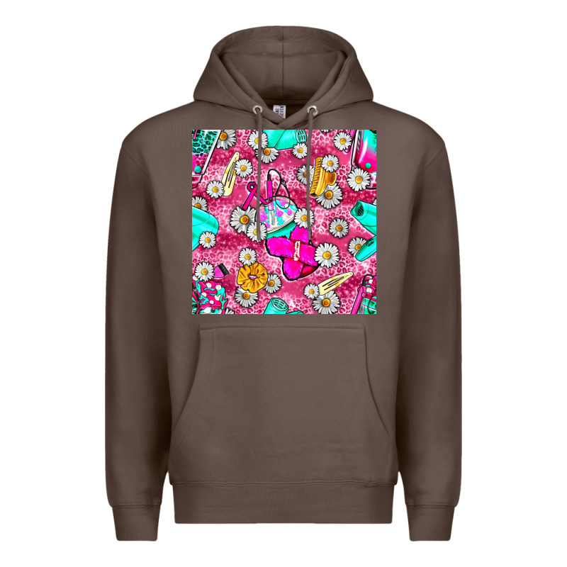 Hairstylist Coffee Cups And Daisy With Leopard Seamless Pattern Bbs Premium Hoodie by BundleAndBundleShop | Teevron