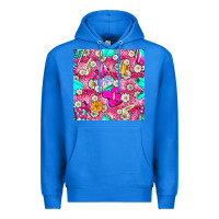 True Royal hairstylist coffee cups and daisy with leopard seamless pattern bbs Premium Hoodie - BundleAndBundleShop