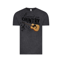 Vintage Black Raised On Country Country Life Country Music Lover Vintage Tee - tuanDangUi