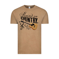 Vintage Coffee Raised On Country Country Life Country Music Lover Vintage Tee - tuanDangUi