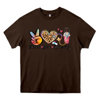 Chocolate Brown peace love nursing Heavy Core Tee - MaliasSmallBusiness