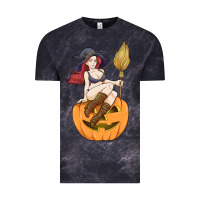Cloud Black sexy witch halloween costume blackcraft pumpkin wi Vintage Tee - tuanDangUi