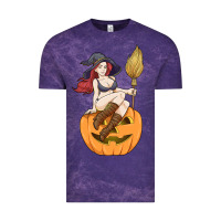 Cloud Purple sexy witch halloween costume blackcraft pumpkin wi Vintage Tee - tuanDangUi