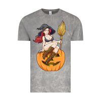 Sexy Witch Halloween Costume Blackcraft Pumpkin Wi Vintage Tee | Teevron