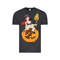 Vintage Black sexy witch halloween costume blackcraft pumpkin wi Vintage Tee - tuanDangUi