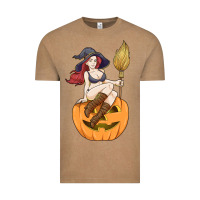 Vintage Coffee sexy witch halloween costume blackcraft pumpkin wi Vintage Tee - tuanDangUi