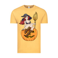 Vintage Mustard sexy witch halloween costume blackcraft pumpkin wi Vintage Tee - tuanDangUi