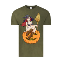 Vintage Olive sexy witch halloween costume blackcraft pumpkin wi Vintage Tee - tuanDangUi