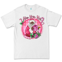 White ho ho ho pink black santa christmas Premium Tee - MaliasSmallBusiness