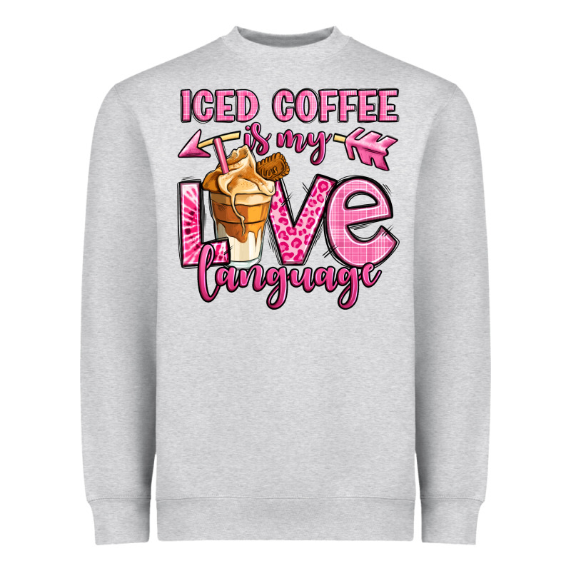 Iced Coffee Is My Love Language Heavyweight Sweatshirt by OliviaCreatesArt | Teevron