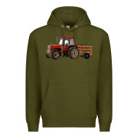 Army Green farm tractor Premium Hoodie - RanaPortraitStore