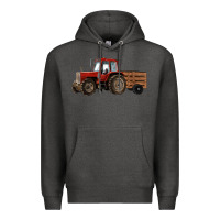 Charcoal Heather farm tractor Premium Hoodie - RanaPortraitStore
