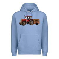 Colony Blue farm tractor Premium Hoodie - RanaPortraitStore