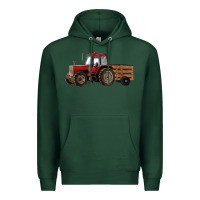 Sports Green farm tractor Premium Hoodie - RanaPortraitStore
