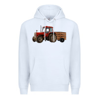 White farm tractor Premium Hoodie - RanaPortraitStore