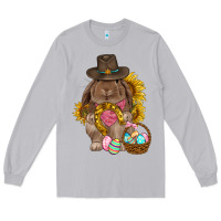 Moon Dust Western Rabbit with sunflowers Easter Day Long Sleeve Tee - HowdyJamesFarm