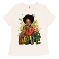 Bone black afro boy love Ladies Tee - NancyCooperArtShop