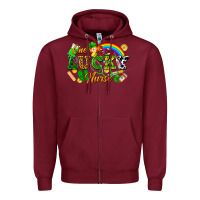 Burgundy one lucky nurse Zipper Hoodie - FaDigitalArtStudio
