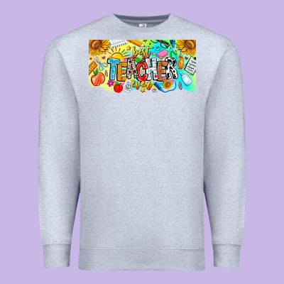 Best Teacher Ever Premium Sweatshirt Designed By Cowhidedigitalart