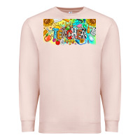 Pale Pink Best Teacher Ever Premium Sweatshirt - CowhideDigitalArt