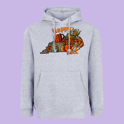 Happy Fall Heavyweight Hoodie Designed By Cowhidedigitalart