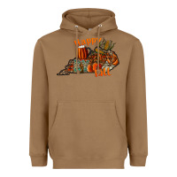 Toasted Coconut happy fall Heavyweight Hoodie - CowhideDigitalArt