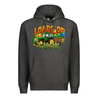 Charcoal Heather Loads of luck with tractor St. Patricks Day Premium Hoodie - FaDigitalArtStudio