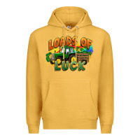 Mustard Loads of luck with tractor St. Patricks Day Premium Hoodie - FaDigitalArtStudio