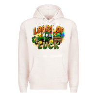 Pale Pink Loads of luck with tractor St. Patricks Day Premium Hoodie - FaDigitalArtStudio