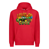 Red Loads of luck with tractor St. Patricks Day Premium Hoodie - FaDigitalArtStudio