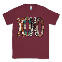Burgundy Xoxo Leopard Heart Classic Tee - Bettercallsaul