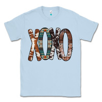Dusty Blue Xoxo Leopard Heart Classic Tee - Bettercallsaul