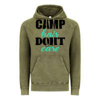 Vintage Olive Camp Hair Don't Care Black Vintage Hoodie - Bettercallsaul