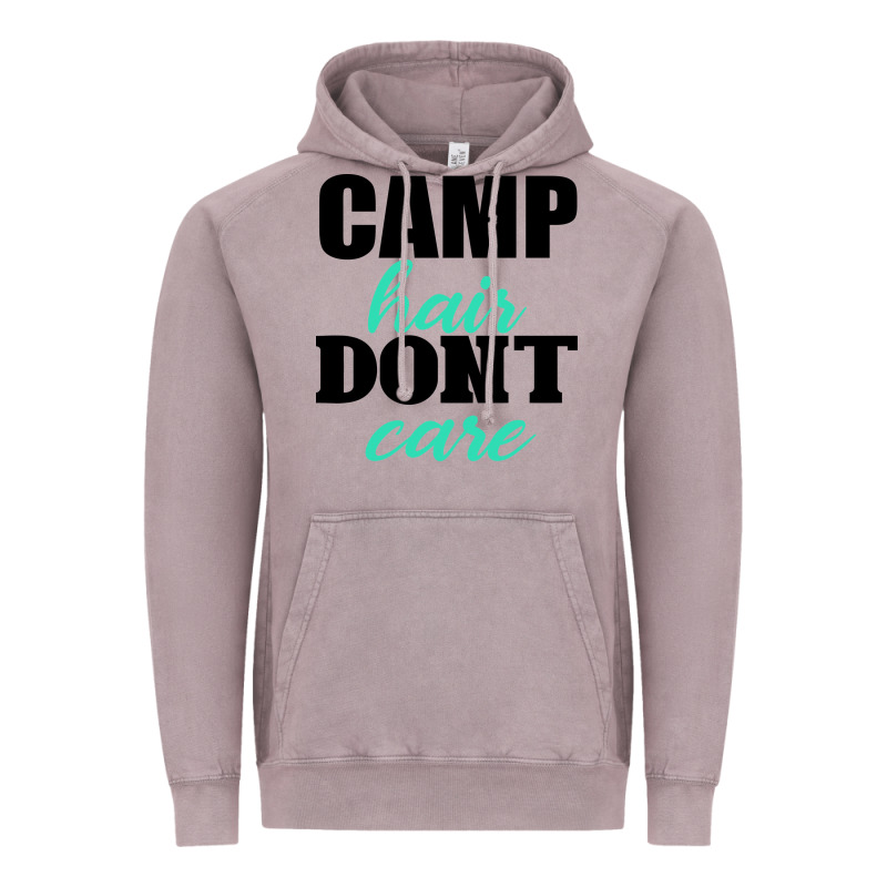 Camp Hair Don't Care Black Vintage Hoodie by Bettercallsaul | Teevron