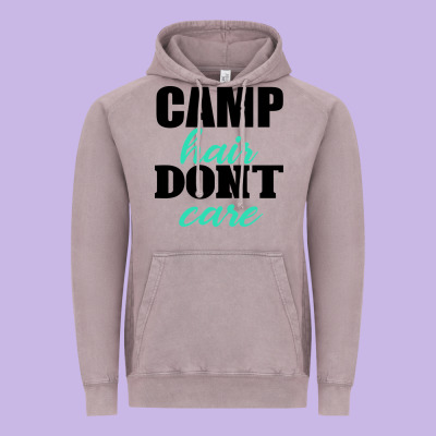 Camp Hair Don't Care Black Vintage Hoodie Designed By Bettercallsaul