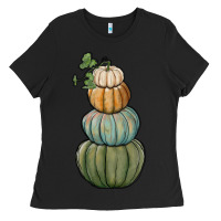 Black pumpkins Ladies Tee - RanaPortraitStore