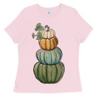 Bubblegum Pink pumpkins Ladies Tee - RanaPortraitStore