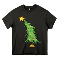 Asphalt trendy christmas tree Heavy Core Tee - MaliasSmallBusiness