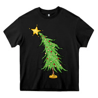 Black trendy christmas tree Heavy Core Tee - MaliasSmallBusiness